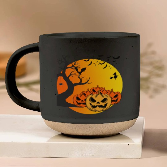 Halloween Night Pottery Mugs