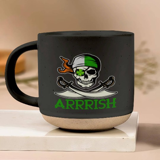Arrish Irish Funny Quote Pirate Skull St Patricks Pottery Mugs