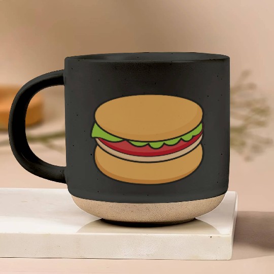 very cute delicious burgers Pottery Mugs