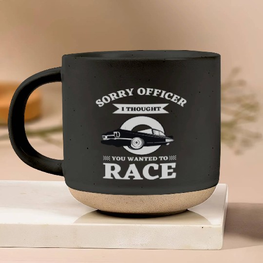 Car Racing Flag Finish Line Automobile Sport Racer Pottery Mugs