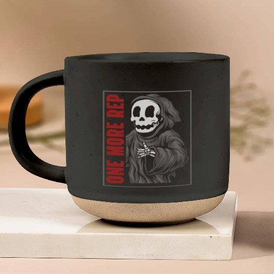 Weightlifting Grim Reaper Gym Workout Humor Pottery Mugs