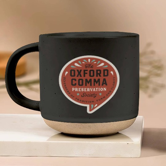 The Oxford Comma Preservation Society Pottery Mugs
