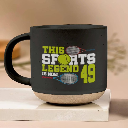 This Sports Legend Is Now 49, Tennis 49th Birthday Pottery Mugs