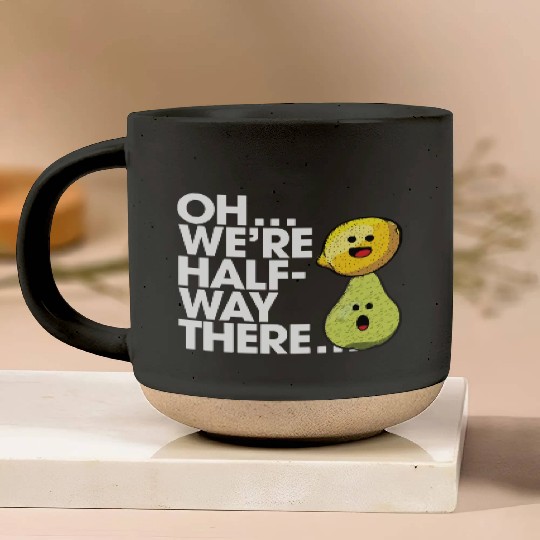 Lemon on a Pear Pottery Mugs