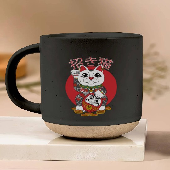 Maneki Neko Pottery Mugs