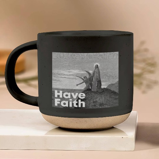Have Faith Jesus Christ Rolling Eyes for The Devil Pottery Mugs