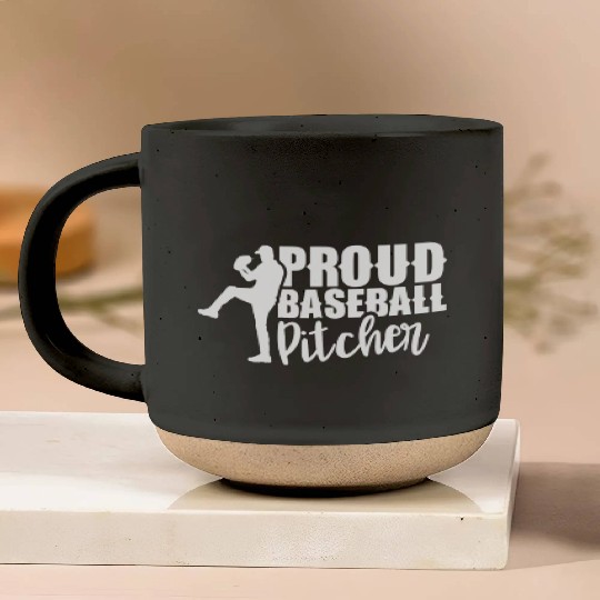 Proud Baseball Pitcher Hobby Sayings Player Pottery Mugs