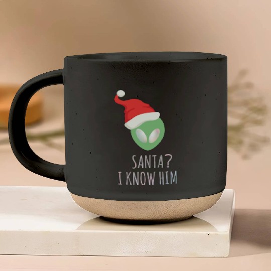 Santa? I know him. Merry Christmas. Happy New Year Pottery Mugs