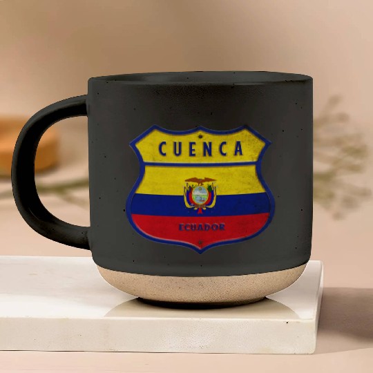 Cuenca Ecuador coat of arms flag design Pottery Mugs