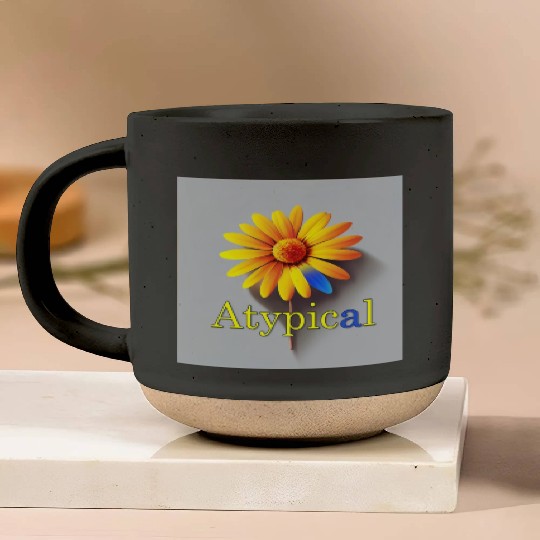 Colorful flower, atypical or neurodivergent Pottery Mugs