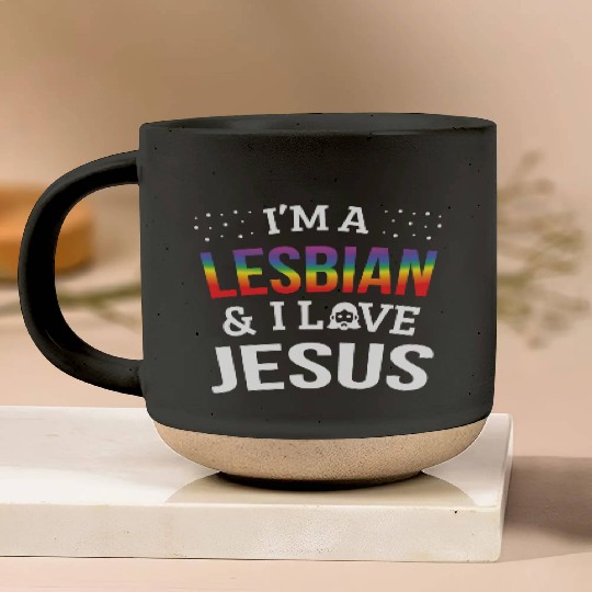 LGBT Gay Pride Lesbian I'm a Lesbian I Love Jesus Pottery Mugs