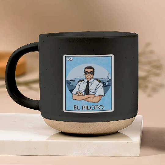 El Piloto The Pilot Card Mexican Lottery Card Pottery Mugs