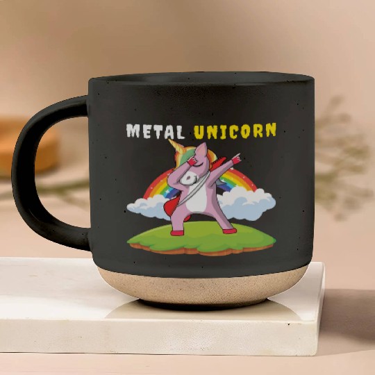 Dabbing Unicorn Rainbow Metal Music Heavy Rock Pottery Mugs