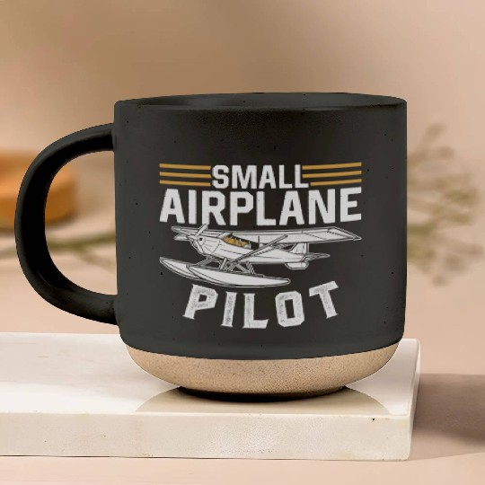 Small Airplane Pilot Aircraft Private Pottery Mugs