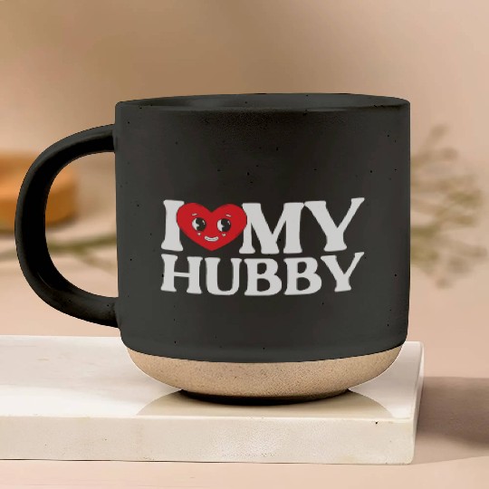 I Love My Hubby Valentines Day Marriage Cupid Love Pottery Mugs