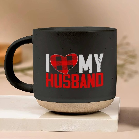 I Love My Hubby Valentines Day Marriage Cupid Love Pottery Mugs