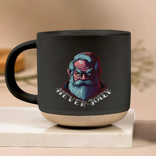 Grumpy Santa Pottery Mugs