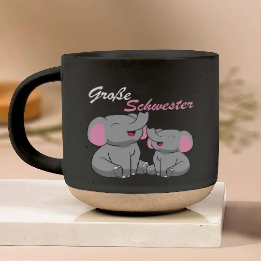 Elephants - Große Schwester Pottery Mugs