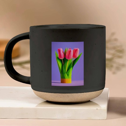 Tulips Pottery Mugs