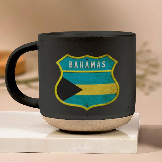 Bahamas coat of arms flag design Pottery Mugs