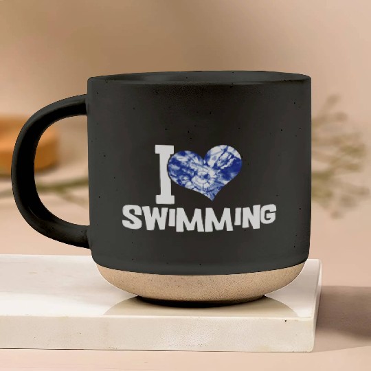 I Love Swimming Swimmer Swim Pottery Mugs