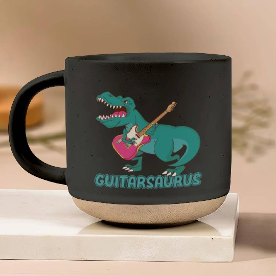 Guitarsaurus - Guitarist Bass Guitar Player Pottery Mugs