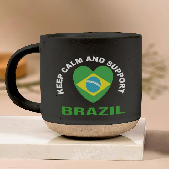 Keep Calm And Support Brazil - Brazil Pottery Mugs