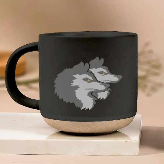 Team Logo Wolf Pack Pottery Mugs