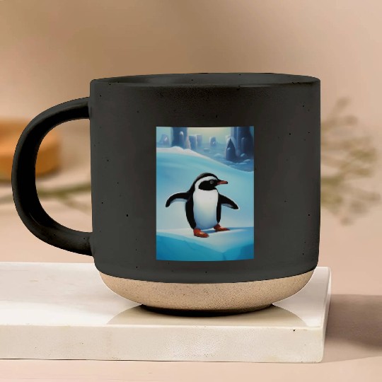 Penguin on ice Pottery Mugs