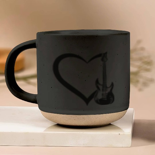 Guitar Heart Guitar Player Bass Guitarist Bass Gui Pottery Mugs