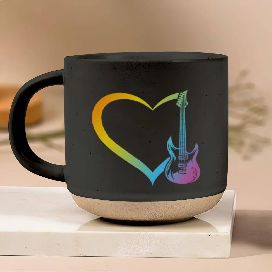 Guitar Heart - Bass Guitar Heart Bass Guitarist Pottery Mugs
