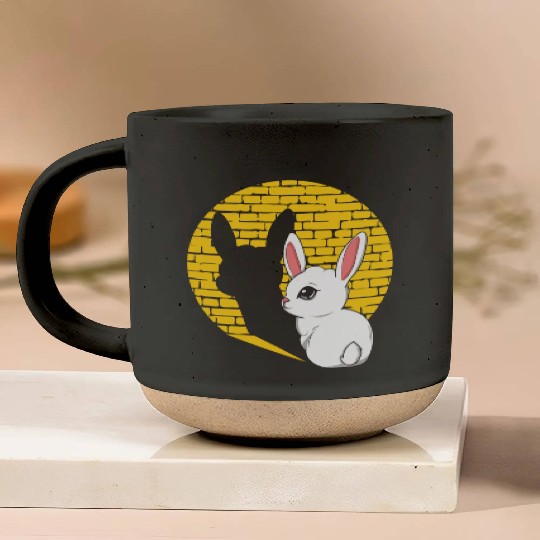 Rock Sign Kawaii Bunny Music Heavy Rock Metal Kid Pottery Mugs