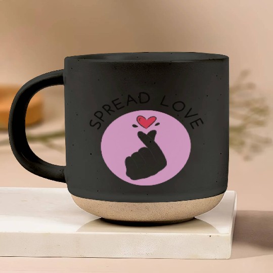 Korean heart symbol - Spread Love Intention Series Pottery Mugs