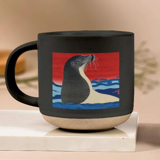 Ukiyo-e Seal, Japanese Print Pottery Mugs