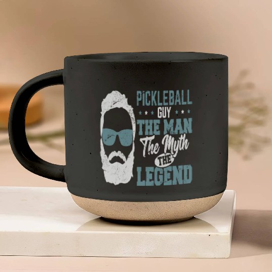 Funny Pickleball Design Guy Men Boys Pickleball Pottery Mugs