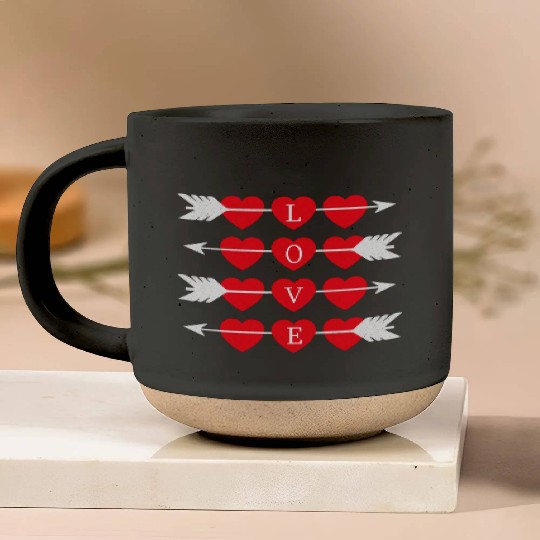 Love Is Love Arrow Pottery Mugs