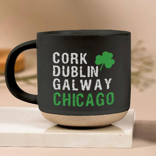 Chicago St Patricks Day Irish Cities Chicago Shamr Pottery Mugs