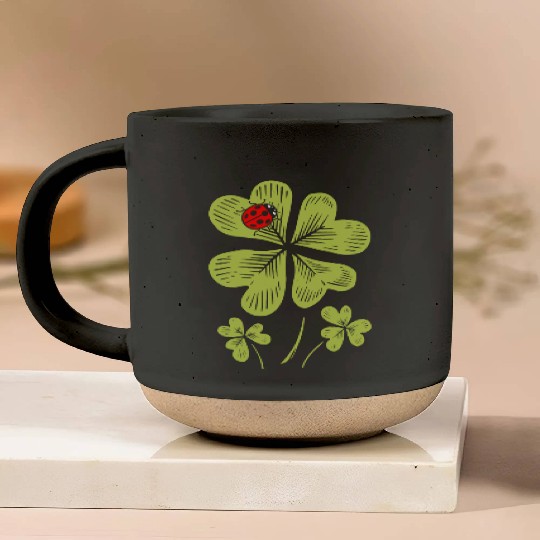 Ladybug St. Patricks Day Bug Catcher Entomologist Pottery Mugs