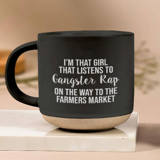 Cute Gangster Rap Farmers Market Pottery Mugs