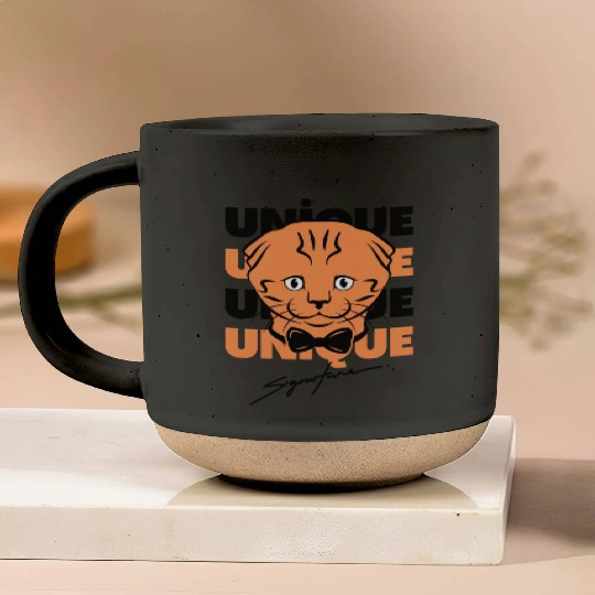 Black and Brown Cute Unique Pottery Mugs