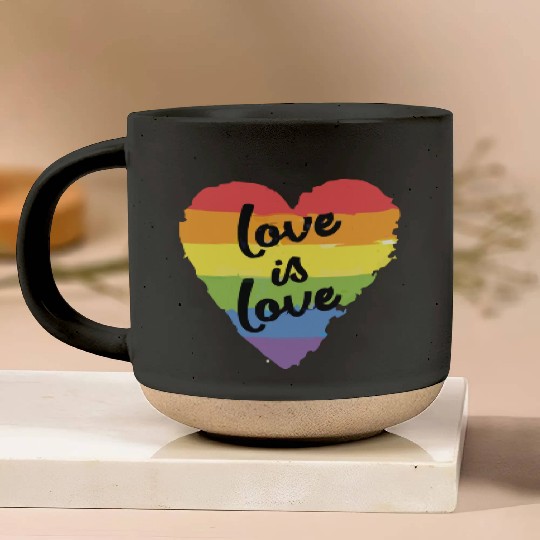 love is love Pottery Mugs