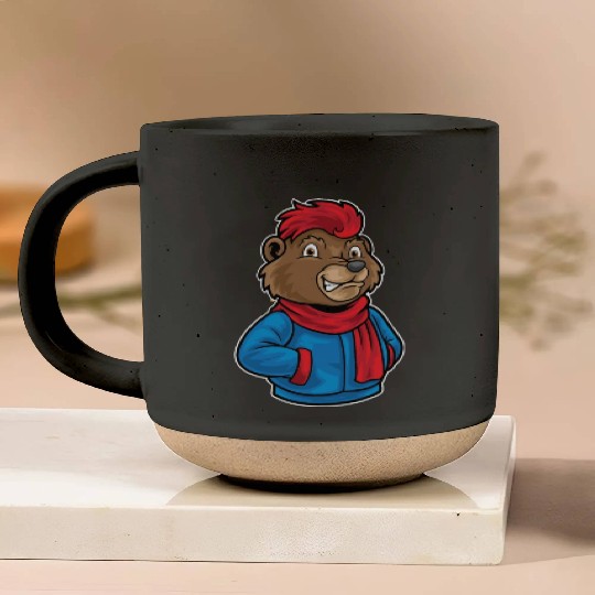 Hip Hop Bear Funky Urban Cartoon Illustration Pottery Mugs