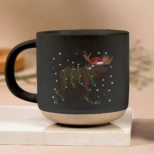 Moose Christmas Scandinavia Animal Pottery Mugs