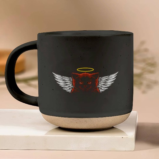 Angel and devil cat Pottery Mugs