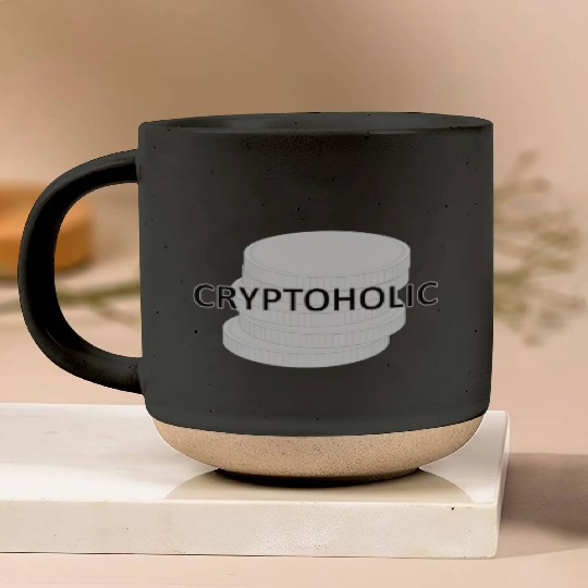 Cryptoholic COIN GREY Pottery Mugs