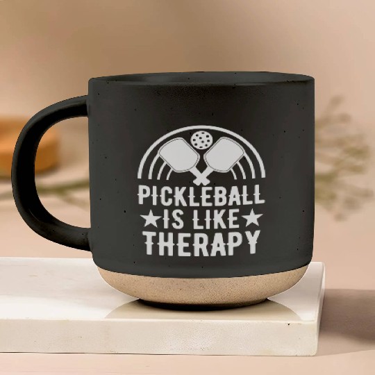 Pickleball Is Therapy for funny Pickleball Player Pottery Mugs