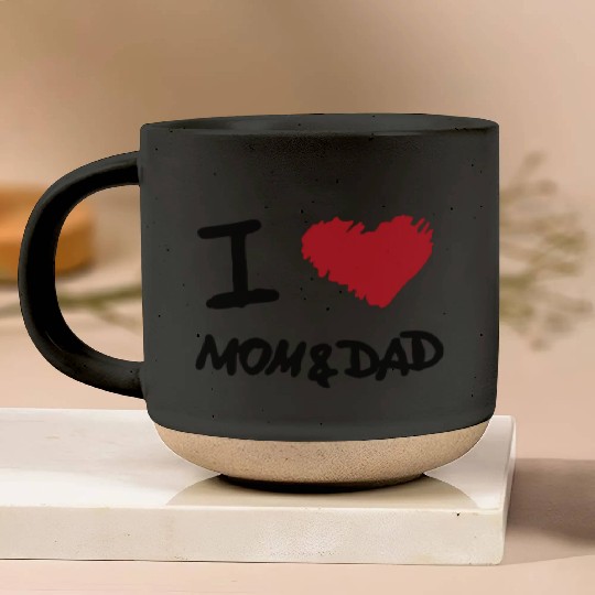 I love mom and dad Pottery Mugs