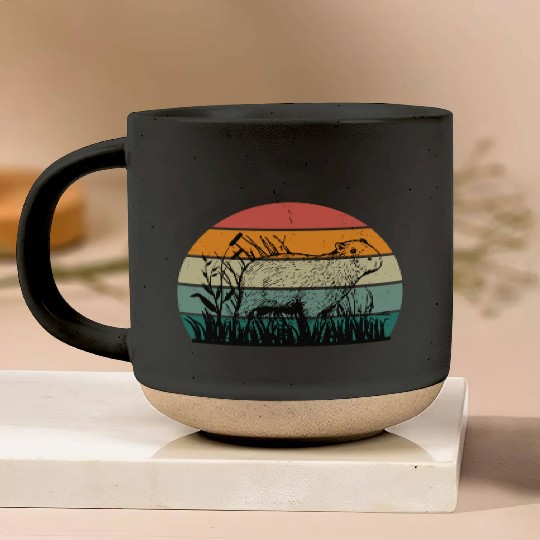 Vintage Capybara Pottery Mugs