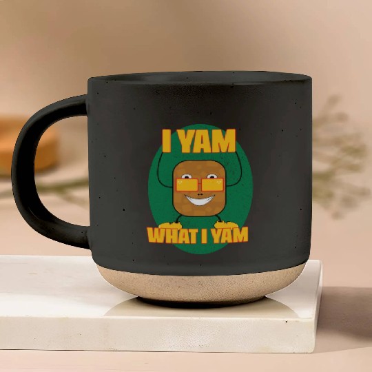 I yam what I yam Pottery Mugs
