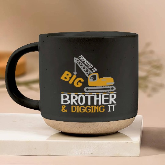 Promoted to Big Brother and Digging It Crane Pottery Mugs